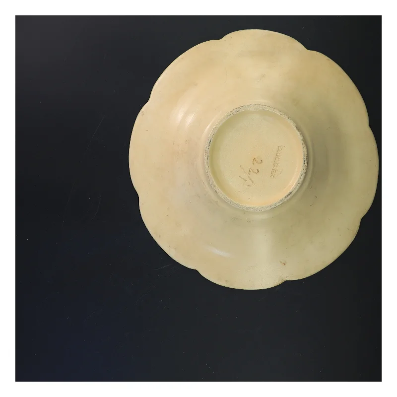 Dekorativ skål med frugtmotiv (str. Ø 30 cm)