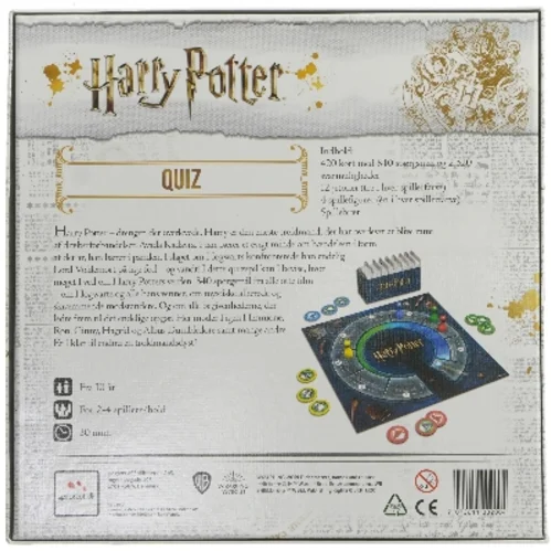 Harry Potter Quizspil fra Spilbræt.dk (str. 29,5x29,5 cm)