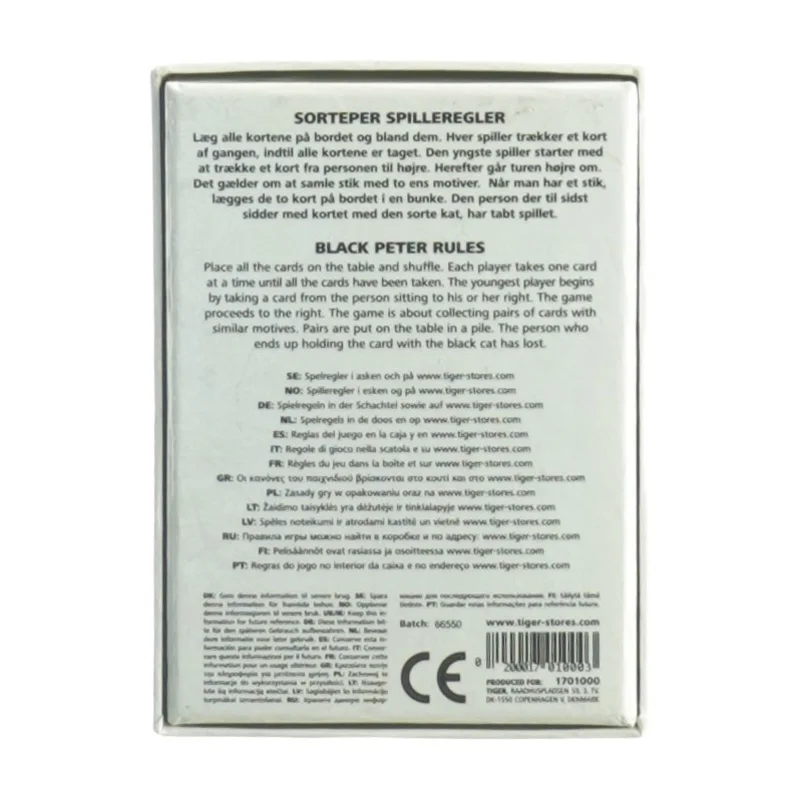 Sorteper black peter fra Tiger (str. 13 x 10)