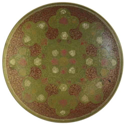 Dekorativ messingbakke (str. 19,5 cm i diameter)