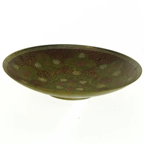Dekorativ messingbakke (str. 19,5 cm i diameter)