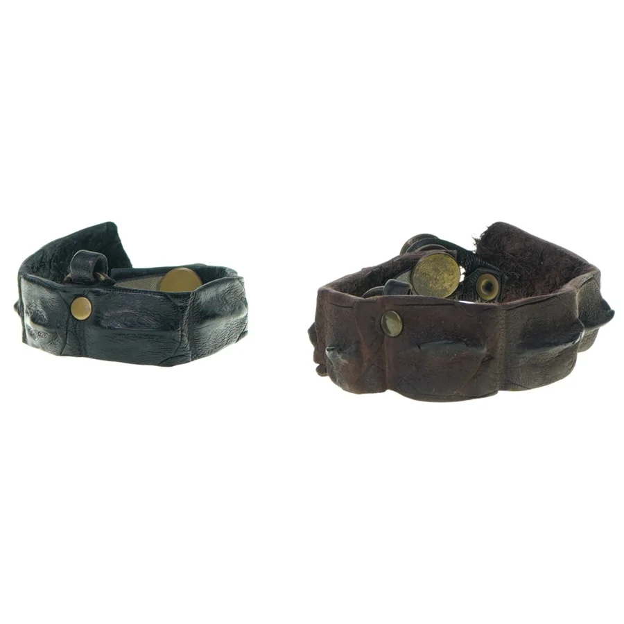 Krokodillelæder Armbånd (str. 9 cm)