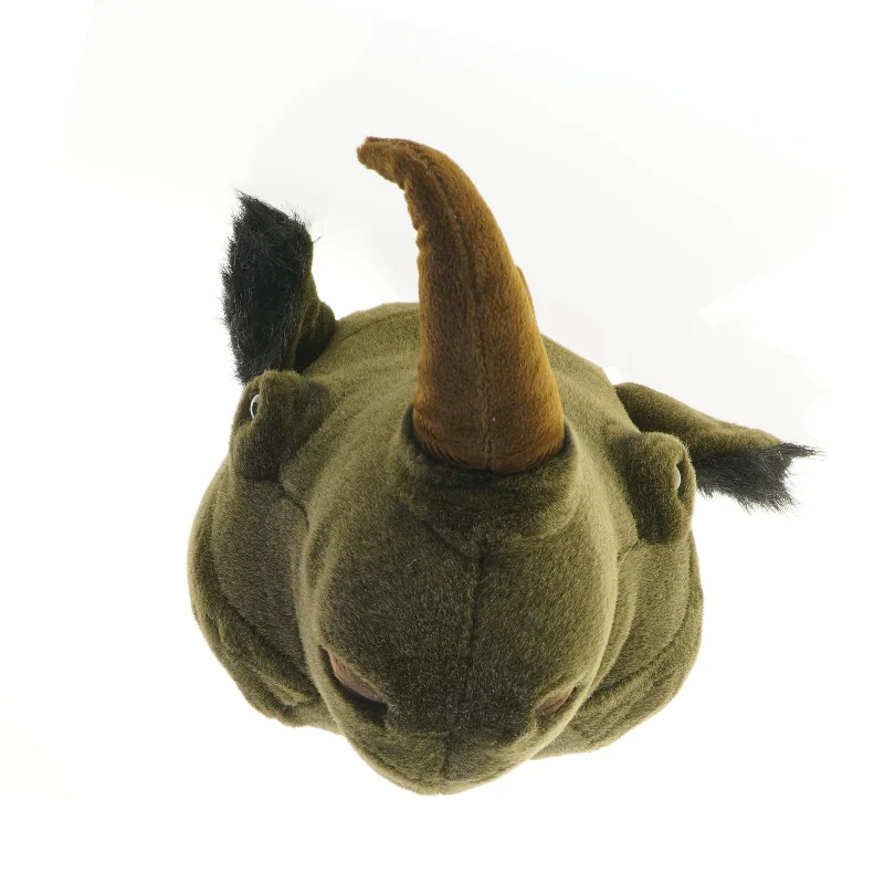 Tøjdyr i form af næsehorns hoved (str. 38 x 32 x 27 cm)