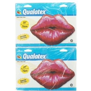 2 stk ballon kæmpestor som Læber (str. 76 cm bred)