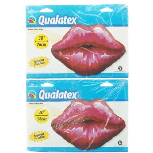 2 stk ballon kæmpestor som Læber (str. 76 cm bred)