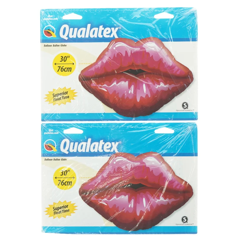 2 stk ballon kæmpestor som Læber (str. 76 cm bred)
