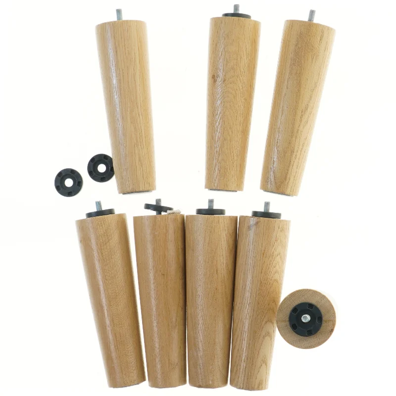 Træmøbelben med beslag (str. 20,5 cm)