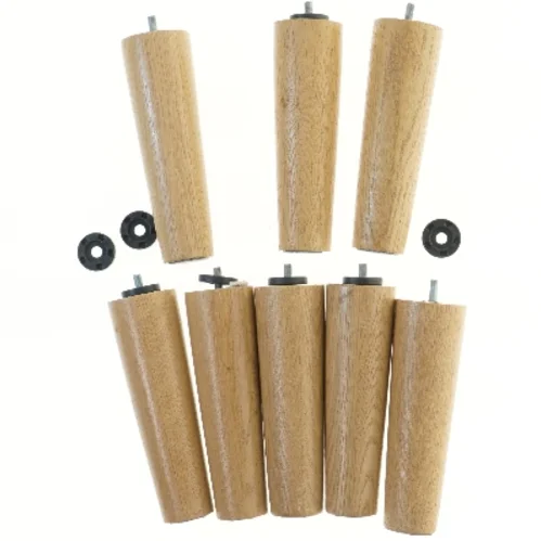 Træmøbelben med beslag (str. 20,5 cm)