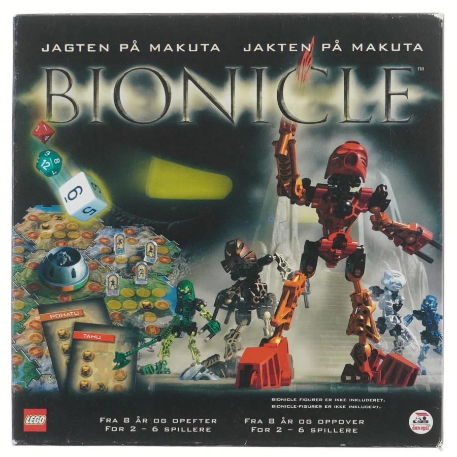Bionicle brætspil: Jagten på Makuta fra Lego (str. 27x27 cm)