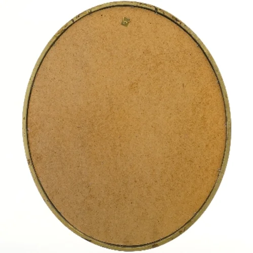 Rund guldramme spejl (str. 60x50 cm)