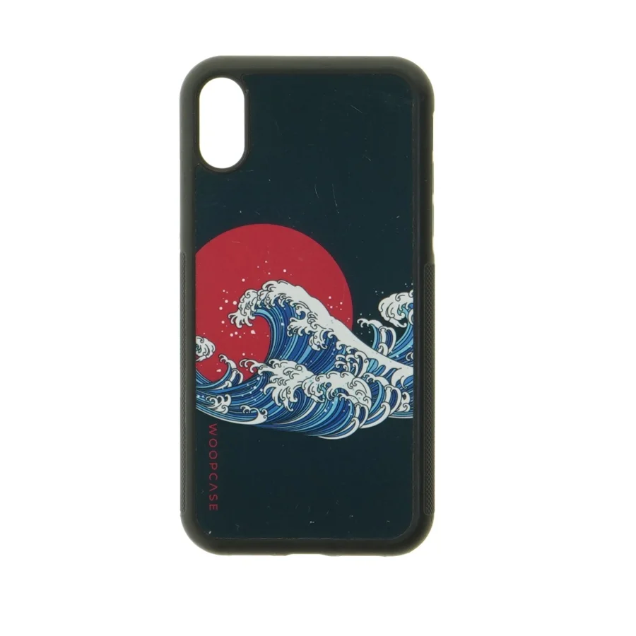 Brugt mobiltelefoncover med bølgedesign fra Woopcase (str. 16 x 9 cm)