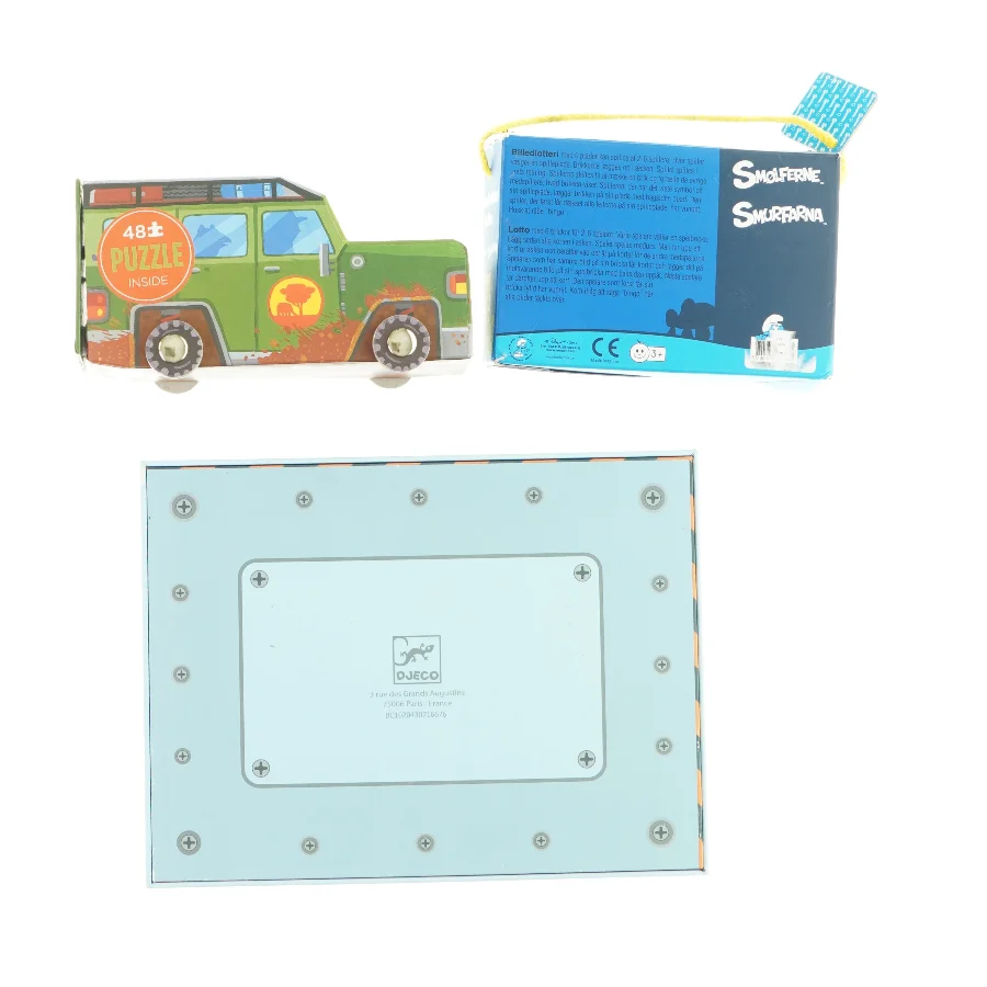 Djeco hammerbræt, Puslespilsbil og Billedlotteri