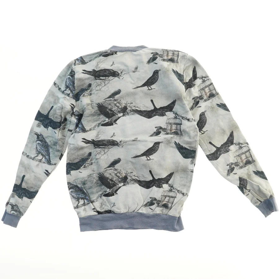 Sweatshirt med fuglemotiv (str.  41x57 cm)