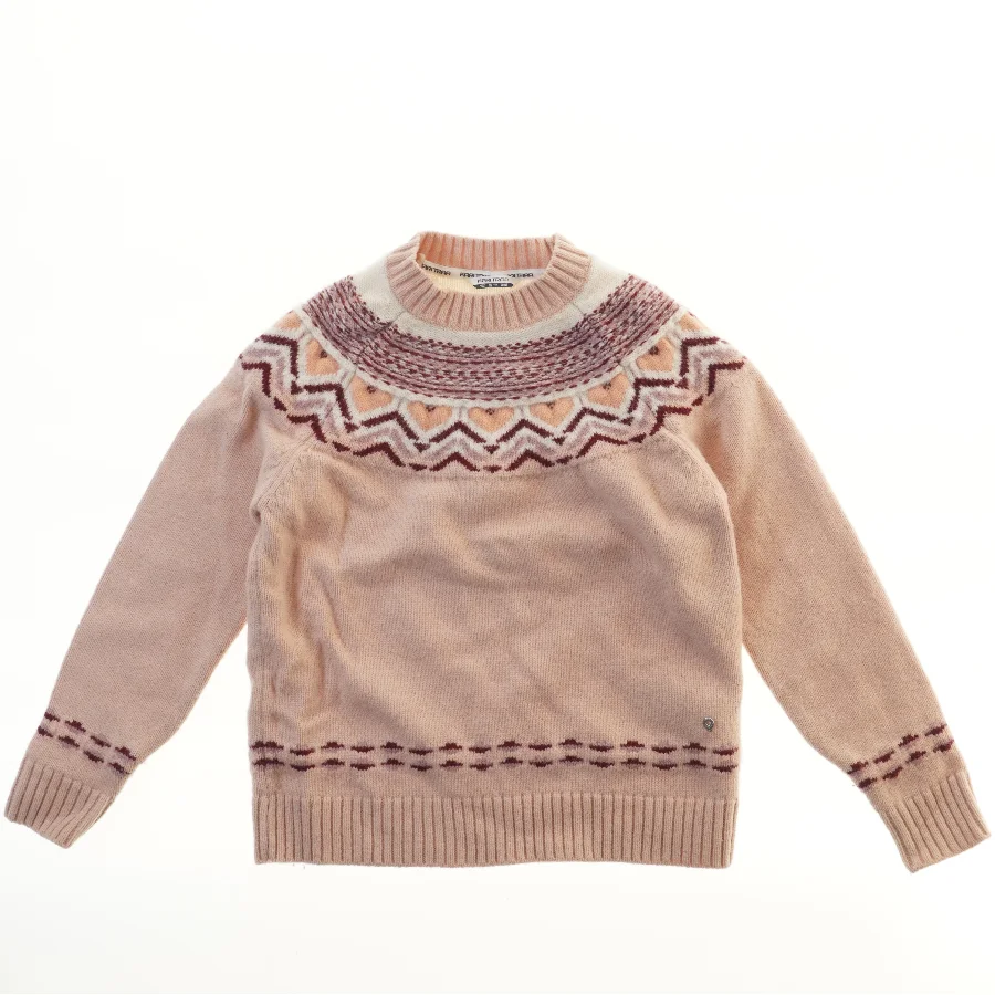Strikket sweater med mønster fra Kari Traa (str. XS)