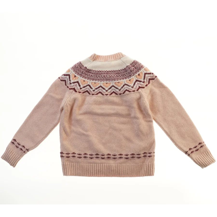 Strikket sweater med mønster fra Kari Traa (str. XS)