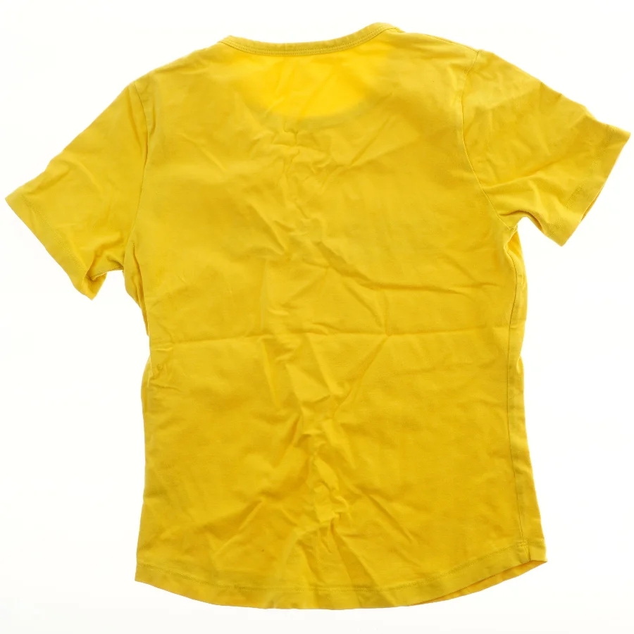 Gul T-shirt med tekst (str.  40x53 cm)