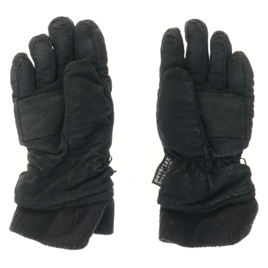 Sort vinterhandsker fra Bevertex (str. 21 cm)
