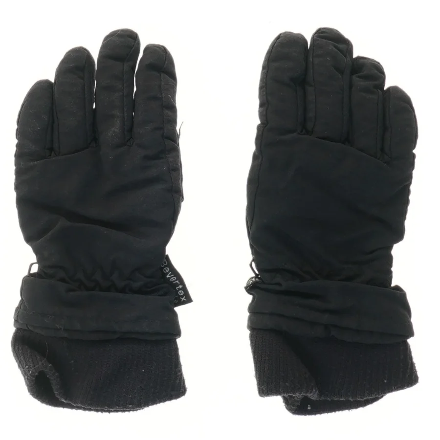 Sort vinterhandsker fra Bevertex (str. 21 cm)