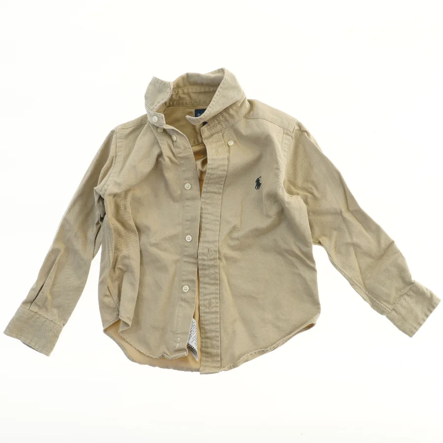 Lysebrun langærmet skjorte fra Ralph Lauren (str. 98)