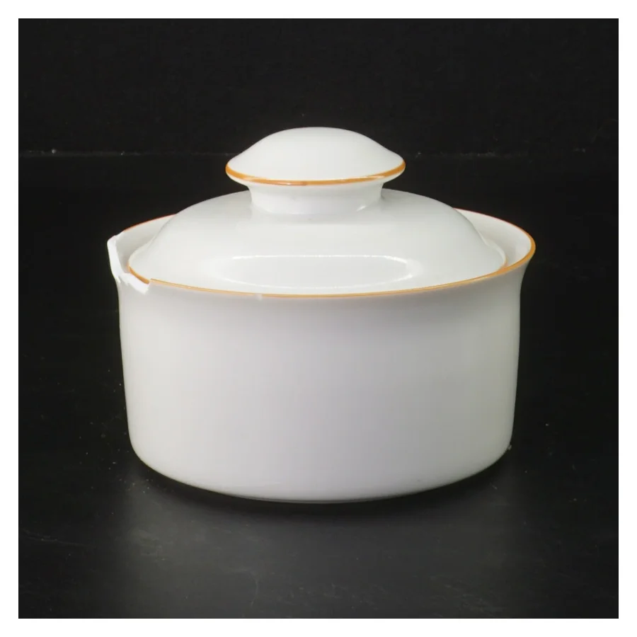 Porcelæns skål med låg fra Rörstrand (str. Ø 11 cm)