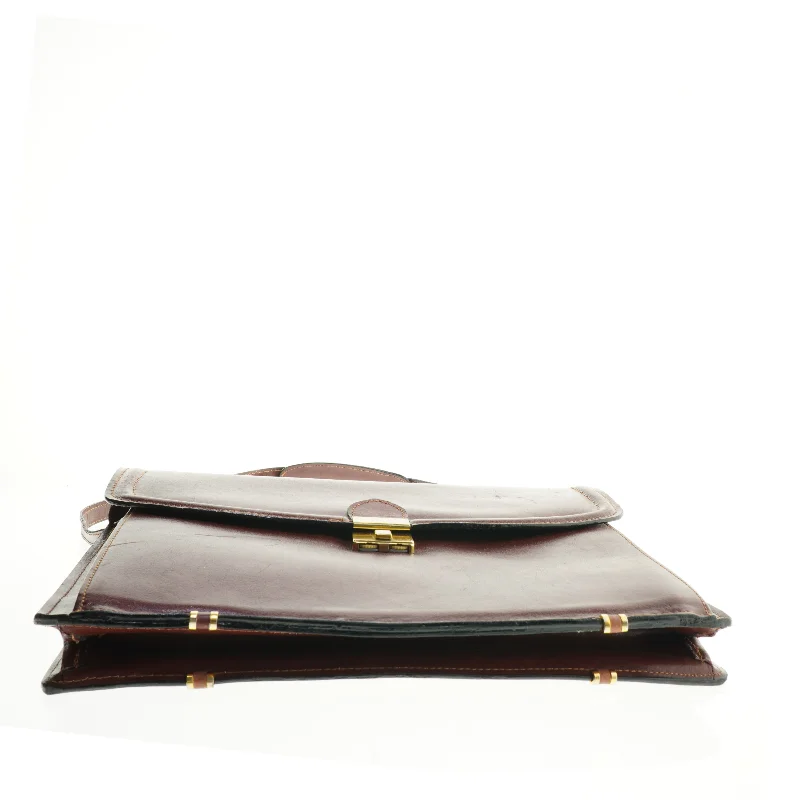 Læder dokumentmappe (str. 38 x 31 cm)