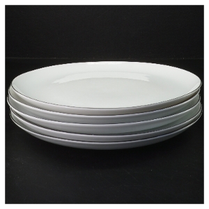 Hvide middagstallerkener, 5 stykker fra Atelier (str. 5 styk, ø 25 cm)