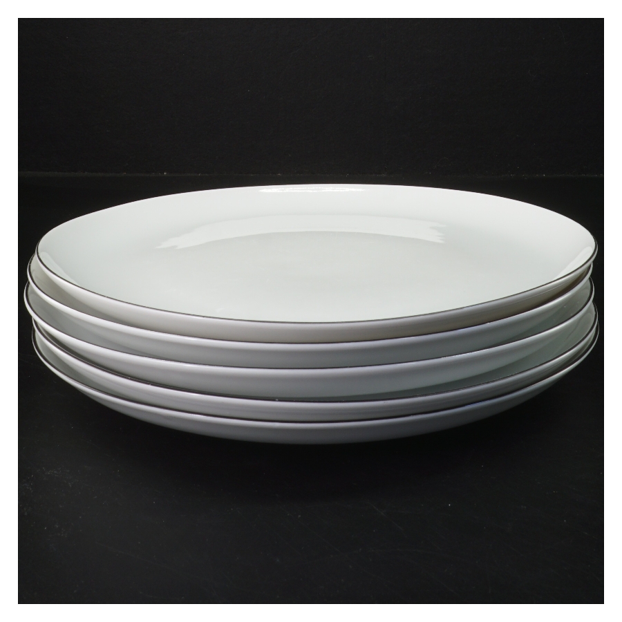 Hvide middagstallerkener, 5 stykker fra Atelier (str. 5 styk, ø 25 cm)