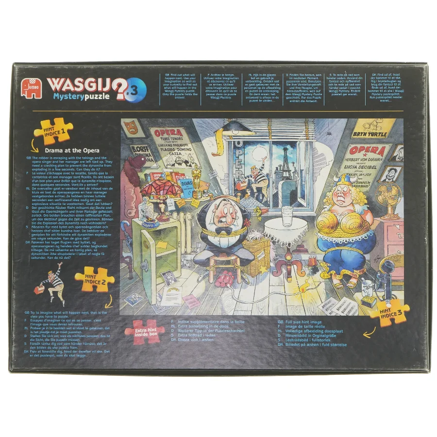 PUSLESPIL Wasgij - Mystery Puzzle nr. 3 - 1000 brikker fra Jumbo (str. 1000 brikker cm)