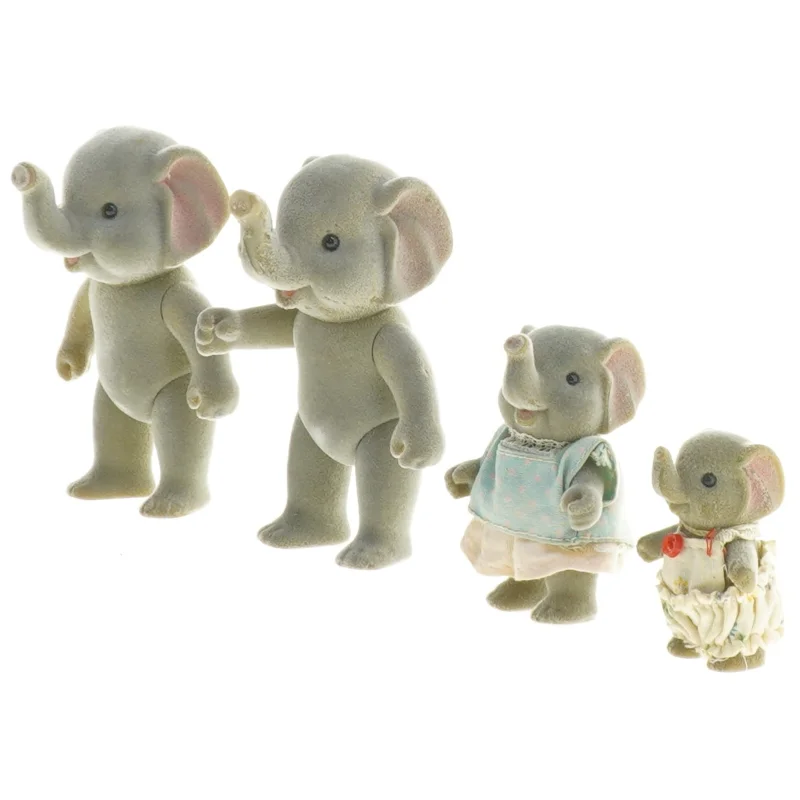 Elefantfigurer fra sylvanian (str. 5 cm til 9 cm høj)