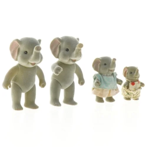 Elefantfigurer fra sylvanian (str. 5 cm til 9 cm høj)