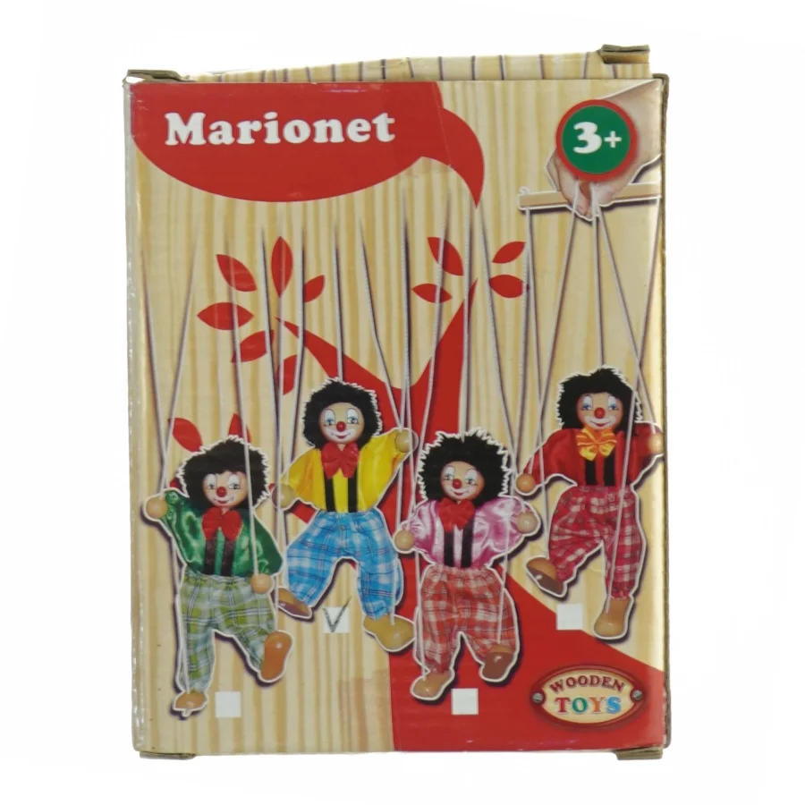 Marionetdukke i træ (str. Længde af dukke. 20 cm)