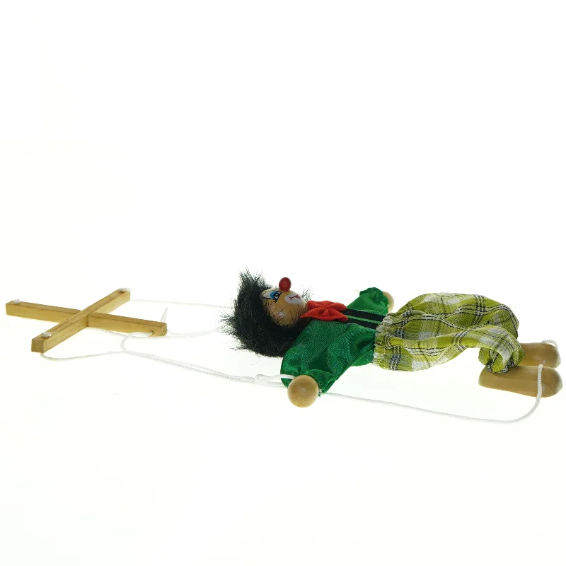 Marionetdukke i træ (str. Længde af dukke. 20 cm)