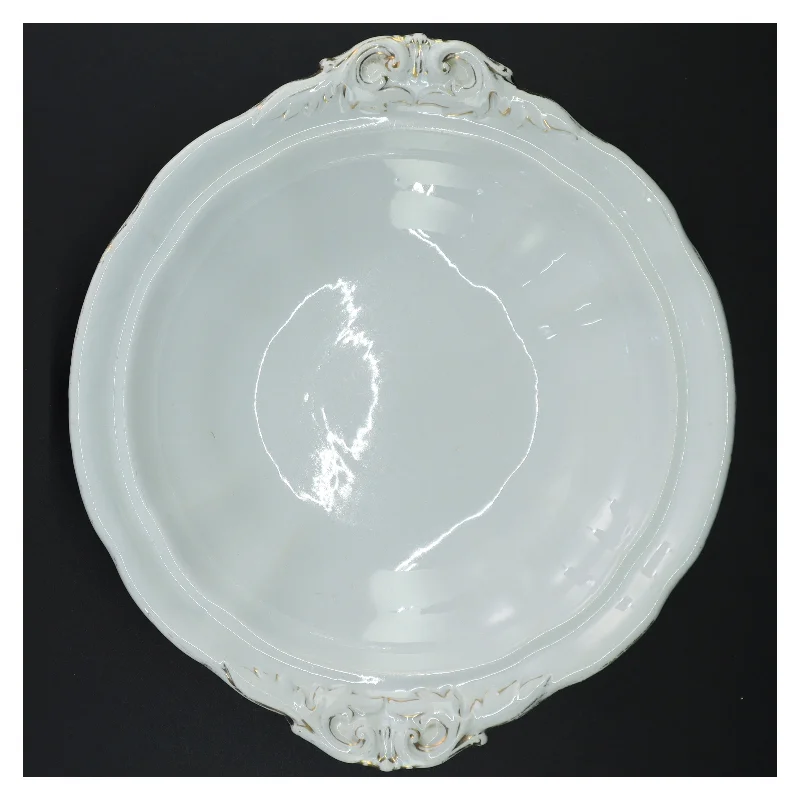 Hvid serveringsskål (str. 29 x 26,5 x 6 cm)