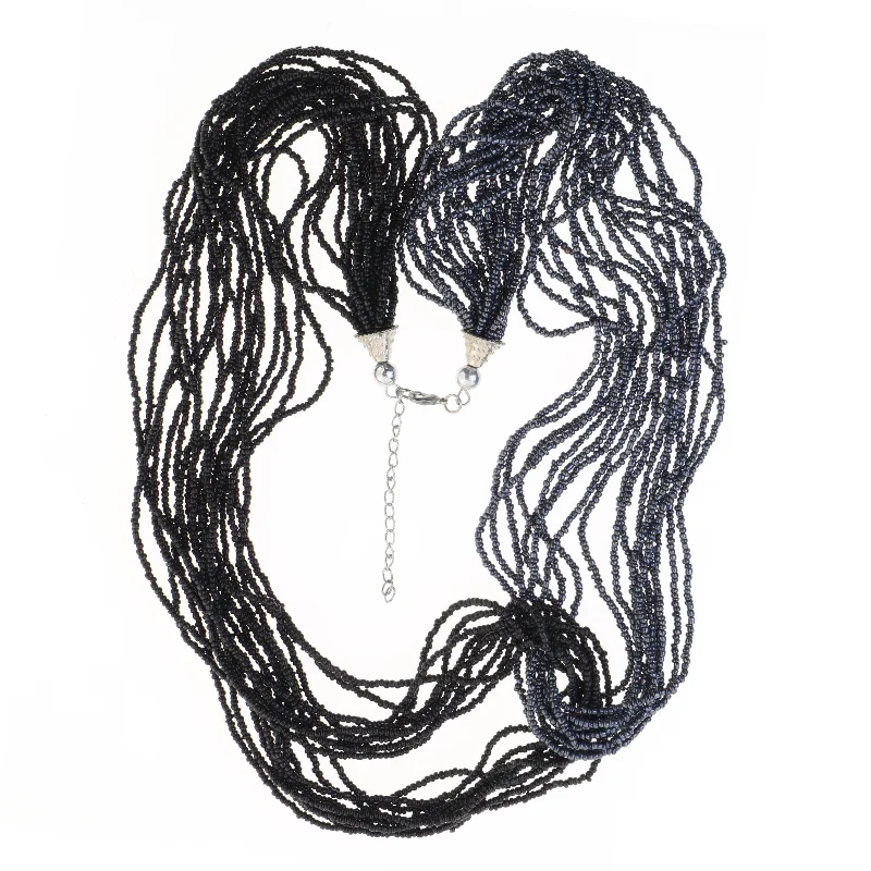 Multirækket perlehalskæde (str. 80 cm)