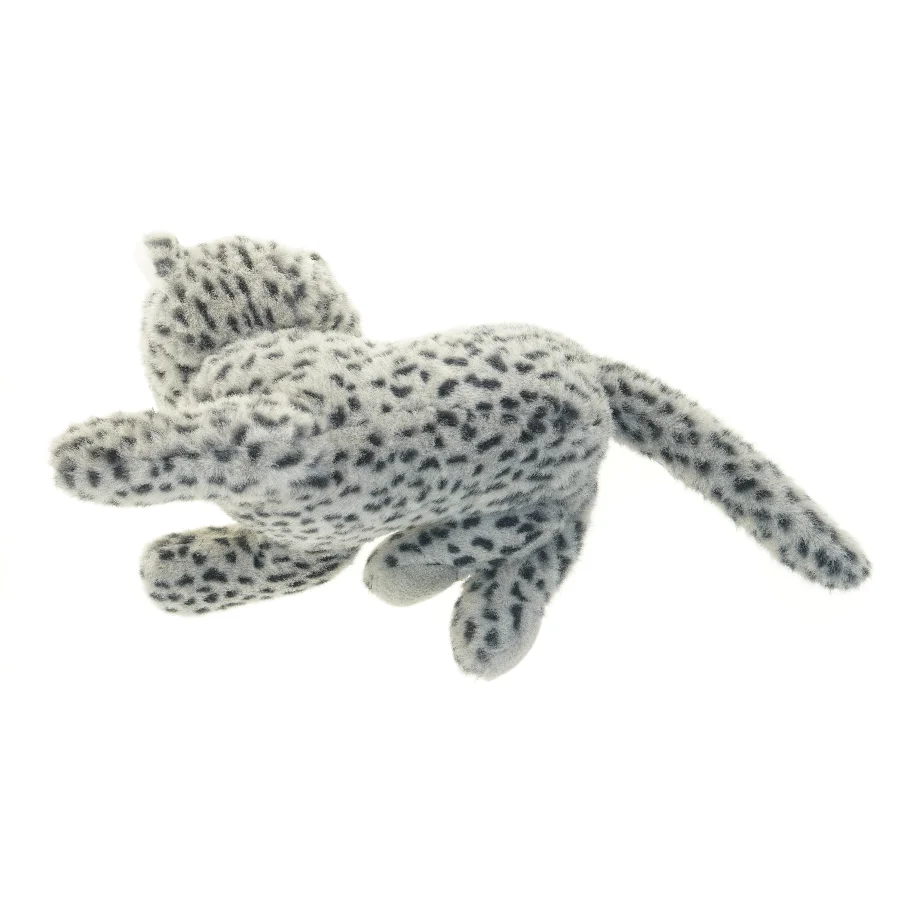 Tøjdyr sneleopard (str. 70 x 32 x 30 cm)