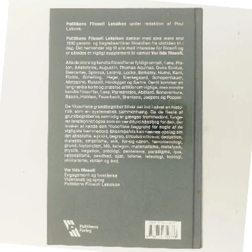 Politikens filosofi leksikon af Poul Lübcke (Bog)