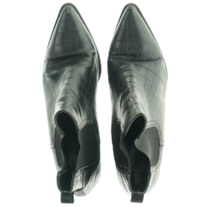 Sorte ankelstøvler i krokodille look fra New Look (str. 40)