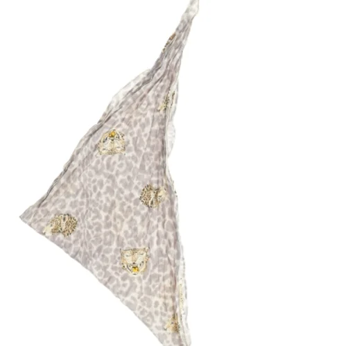 Tørklæde med leopard mønster (str. 115 x 50 cm)