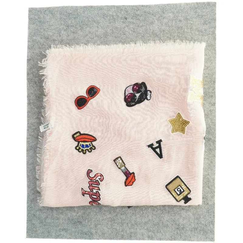 Broderet halstørklæde (str. 130 x 105 cm)