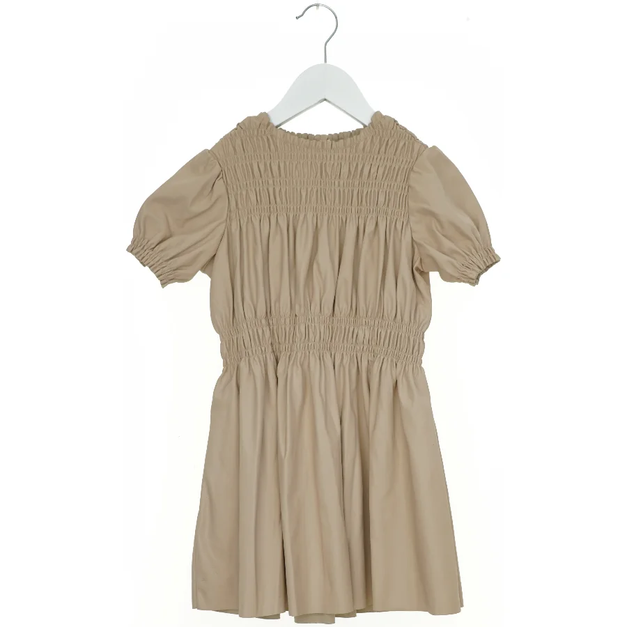 Beige "læder" Kjole fra Zara (str. 116 cm)