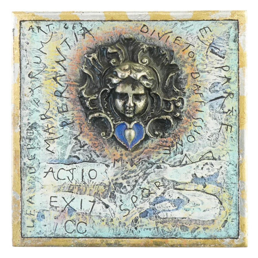 Dekorativ æske med kunstnerisk relief fra Rikki Tikki (str. 22,5x6 cm)