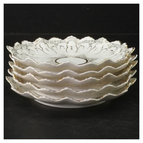 Porcelænsdesserttallerkener fra M Z (str. Ø. 16 cm)