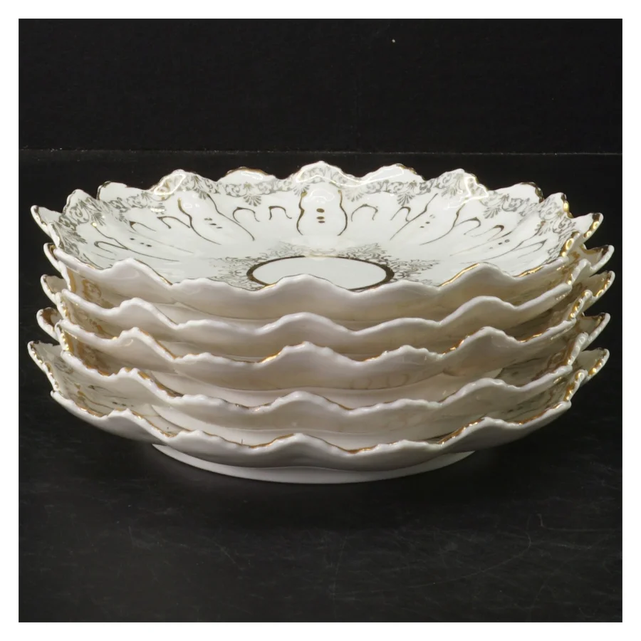 Porcelænsdesserttallerkener fra M Z (str. Ø. 16 cm)