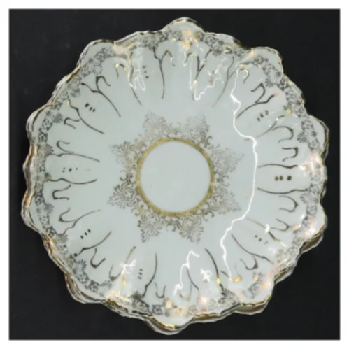 Porcelænsdesserttallerkener fra M Z (str. Ø. 16 cm)