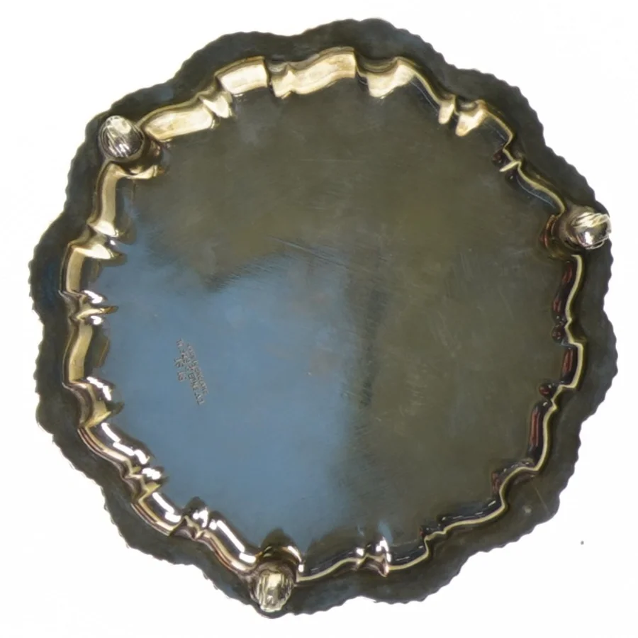 Sølv fad (str. 16 x 2 cm)