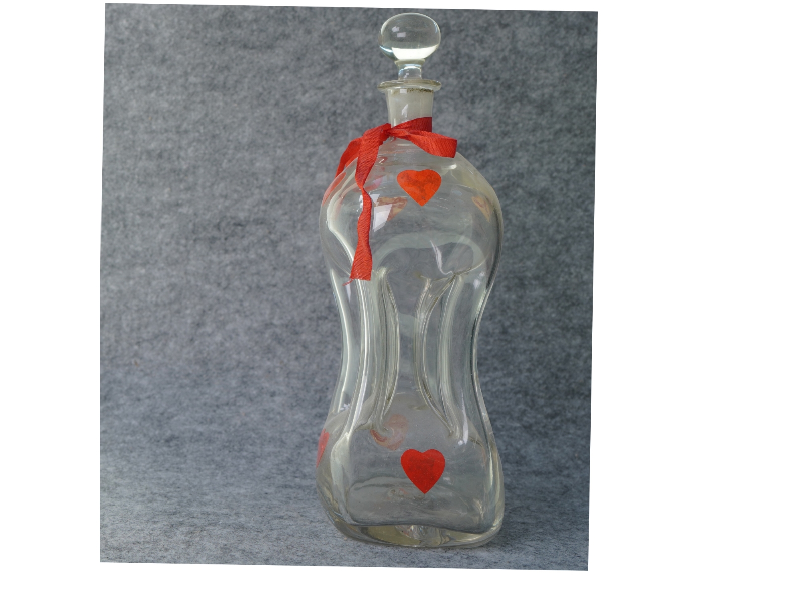 Karaffel, klukflaske til julesnaps (str. 28 x 9 cm)