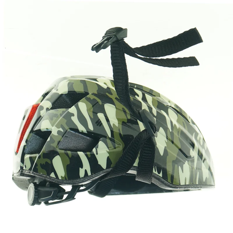 Cykelhjelm med camouflage mønster (str. 48 til 54 cm)