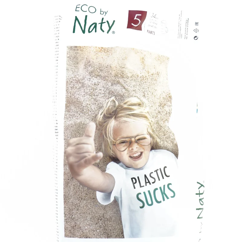 ØKO Ble-pants str.5 fra Naty (str. 34 x 20 gang 15 cm)