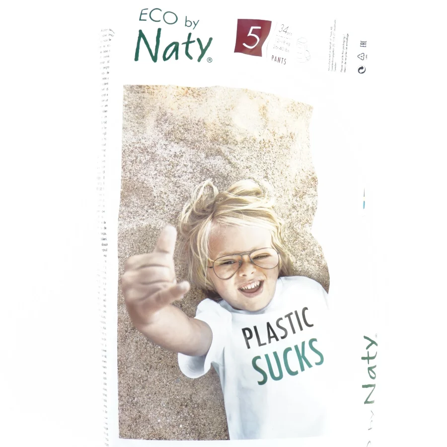ØKO Ble-pants str.5 fra Naty (str. 34 x 20 gang 15 cm)