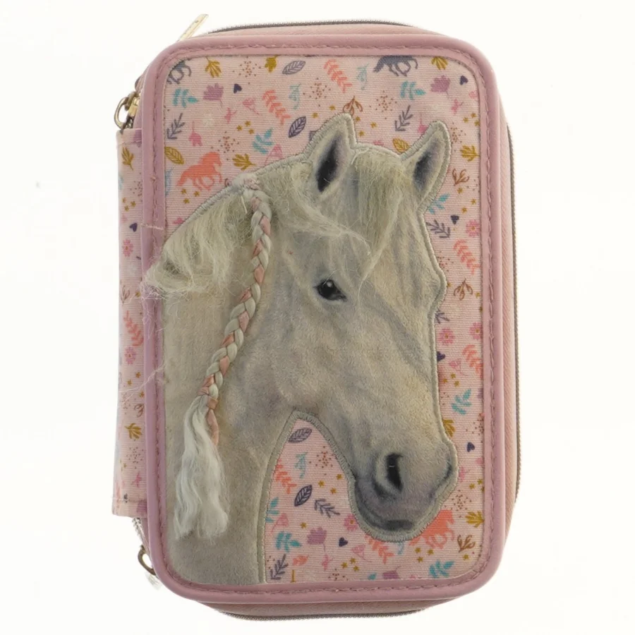 Penalhus med hestemotiv (str. 20,5x14,5 cm)